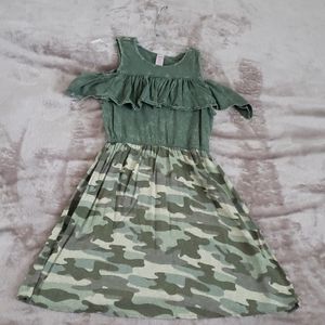 Justice Cold Shoulder Camo Dress